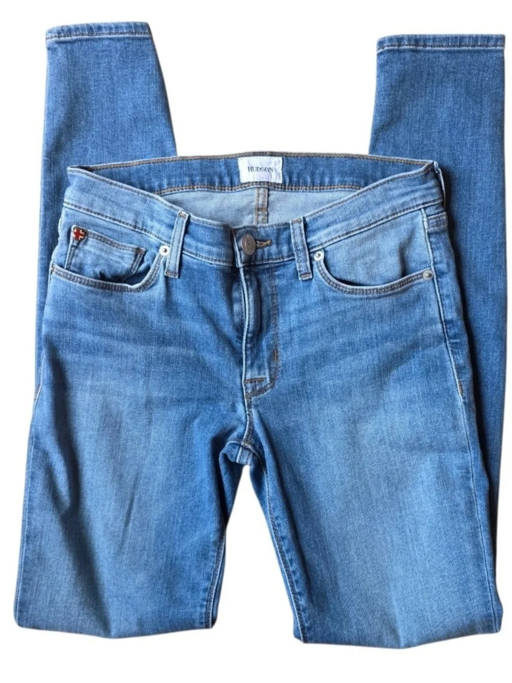 Hudson Krista Low Rise Super Skinny Jeans Size 26 Medium Wash